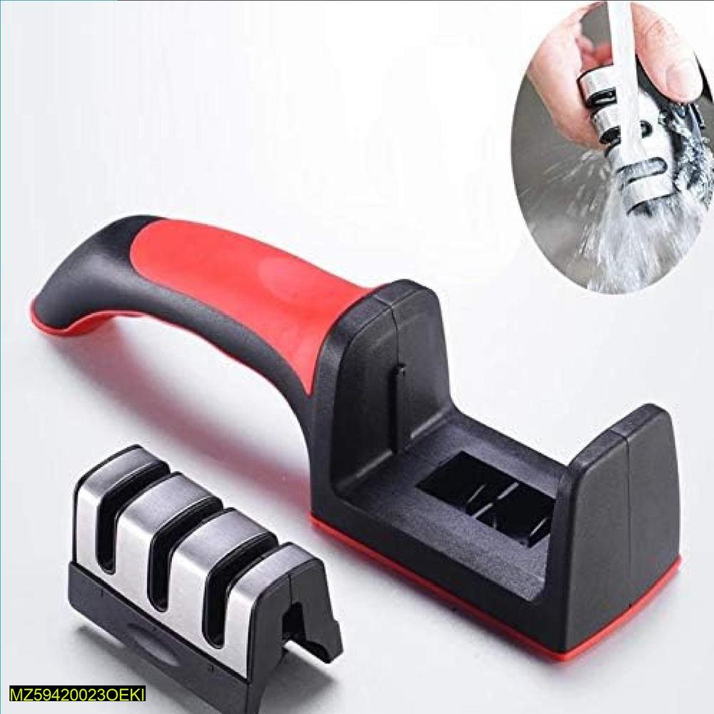 3-in-1 Professional Knife Sharpener – 3-Stage Stainless Steel Kitchen Knife Sharpening Tool for Dull, Damaged & Fine Edge Blades